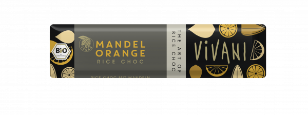 Mandel Orange Rice Choc Riegel