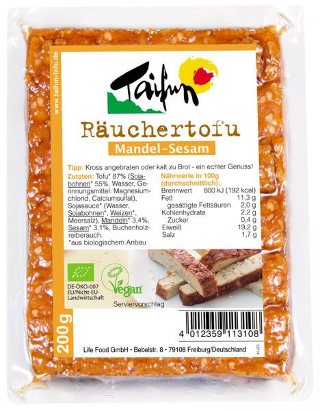 Tofu geräuchert Mandel-Sesam