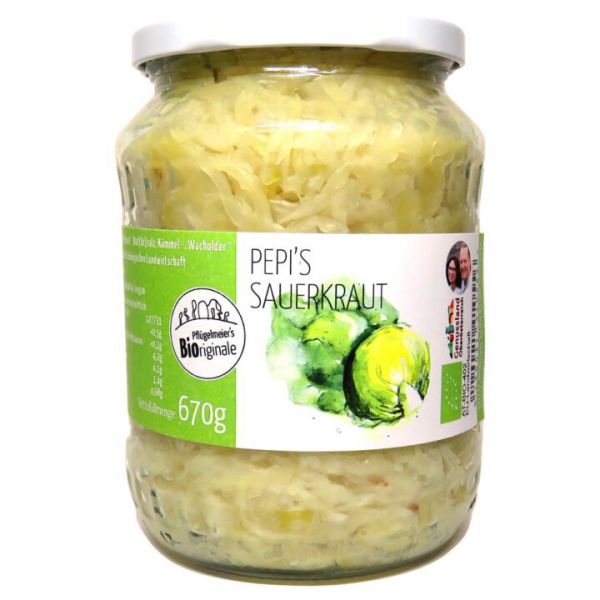 Sauerkraut, pasteurisiert, im Glas