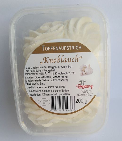 Topfenaufstrich "Knoblauch"