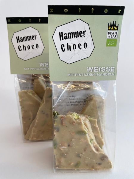 Hammer Choco WEISSE mit Pistazien und Mandeln