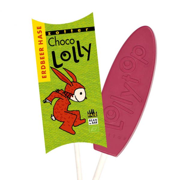 Erdbeer Hase Choco Lolly