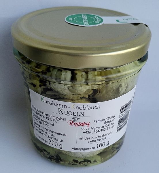 Kürbiskern-Knoblauch Kugeln