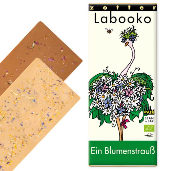 Labooko - Ein Blumenstrauß - Mandel-Rosen & Cashewnoughat mit Wiesenblüten