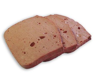 Schweine-Leberkäse in Scheiben