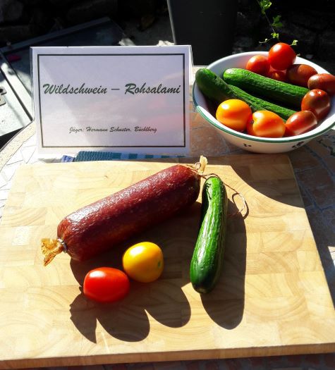 Wildschwein - Rohsalami 1Stück