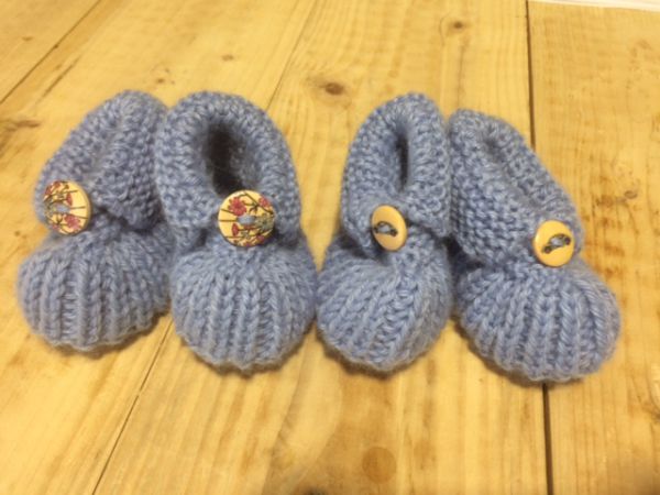 Alpakawollschuhe Baby handgestrickt
