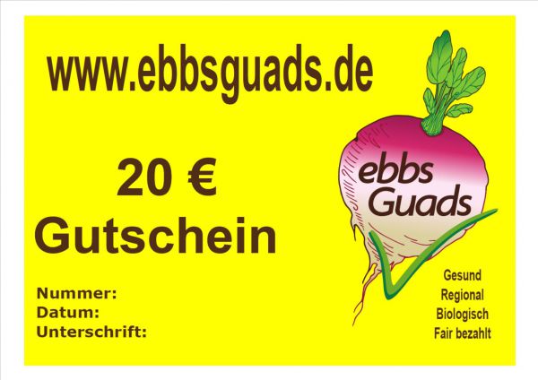 Gutschein 20 €
