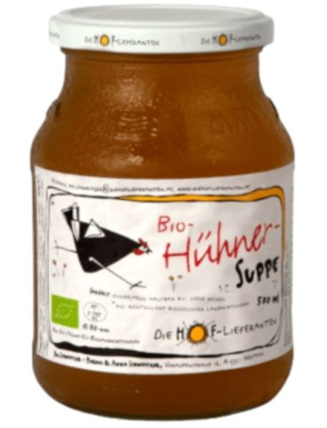 Bio Hühnersuppe (klar) - im Glas | Die Hoflieferanten