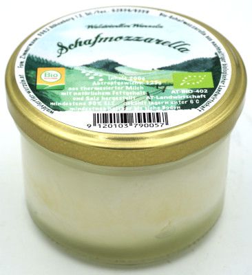 Bio Schaf-Mozzarella im Glas