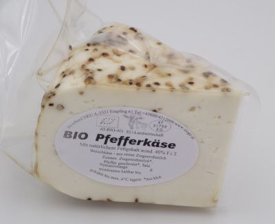 Ziegenkäse mit Pfeffer (4,55/100g)