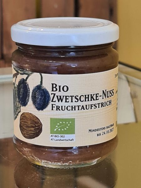 Bio Zwetschke-Nuss Fruchtaufstrich (mit Honig gesüßt)