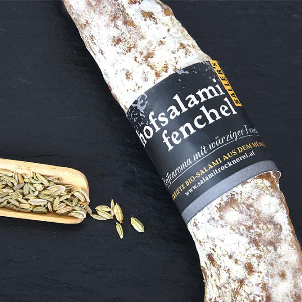 Bio Hofsalami "Fenchel" (5,90/100g)