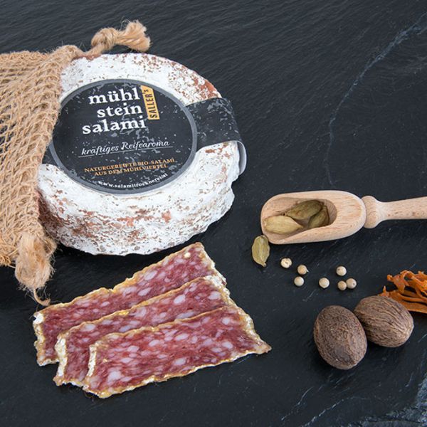 Bio Mühlsteinsalami (€7,40/100g)