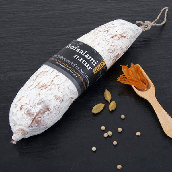 Bio Hofsalami "Natur" (€6,10/100g)