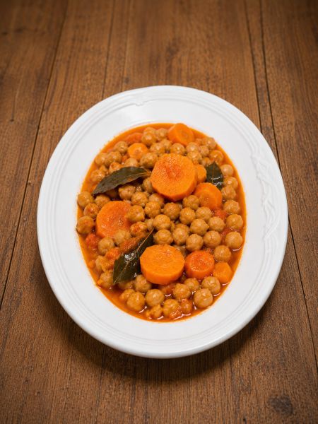 Kichererbseneintopf mit Karotten und Tomaten (vegan) - im Glas