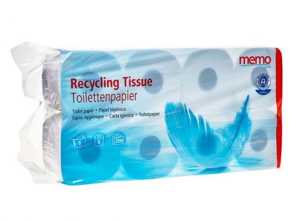 Toilettenpapier, 3-lagig, Recycling