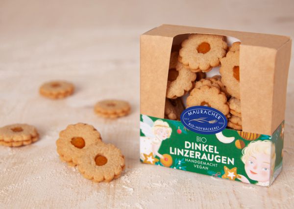 Dinkel Linzer Auge vegan Bio, verpackt