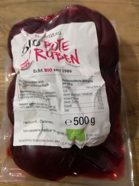 Rote Rüben Bio gedämpft