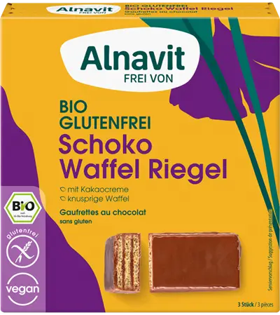 Schoko Waffel Riegel Bio