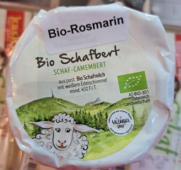 Schafcamembert mit Rosmarin Bio