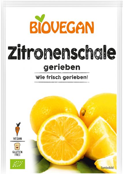 Zitronenschalen gerieben