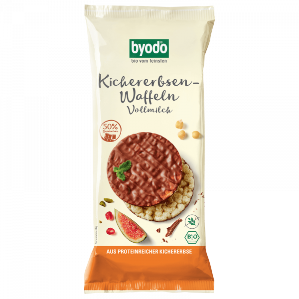 Kichererbsen-Waffel mit Vollmilch