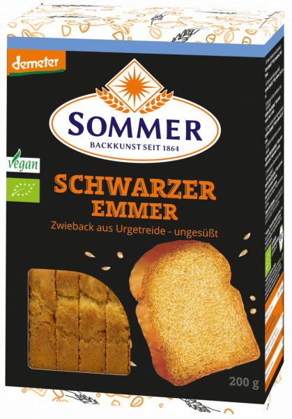 Schwarzer Emmer Zwieback Demeter