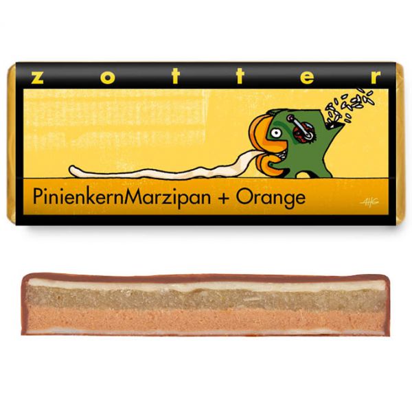 Pinienkernmarzipan + Orange Schoko