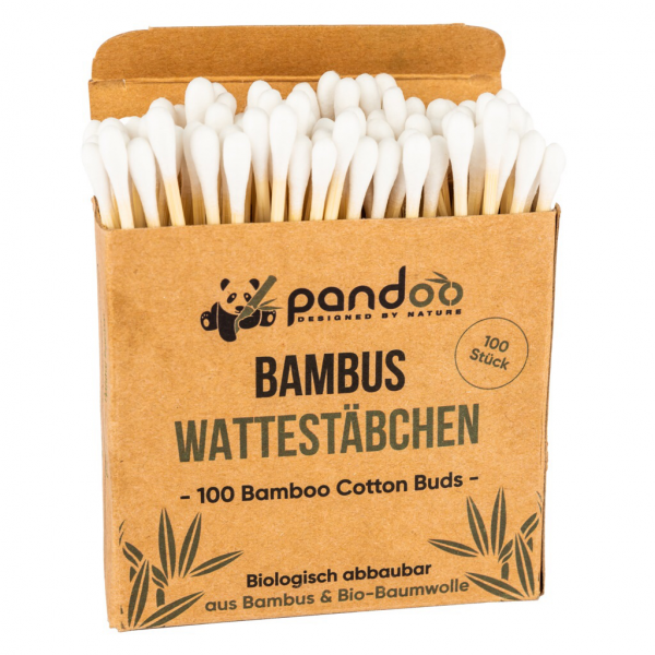 Bambus-Wattestäbchen, 100 Stück
