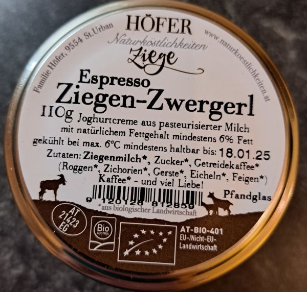 Espresso Ziegen-Zwergerl Bio Joghurt