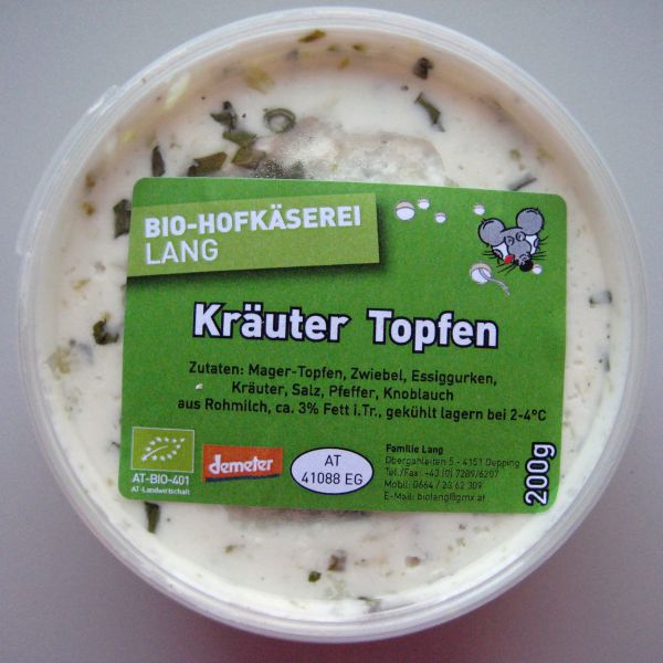 Topfenaufstrich Kräuter, demeter