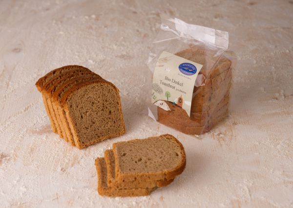 Dinkel Toastbrot Vollkorn geschnitten