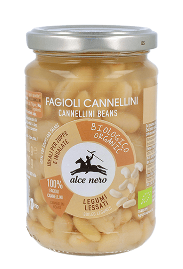 Bohnen Cannellinii-Fagioli gekocht Bio