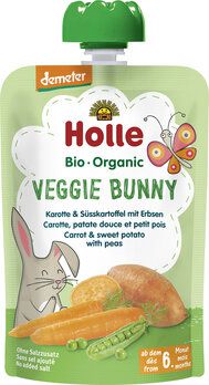 Veggi Bunny Demeter - Karotte & Süßkartoffel mit Erbsen, ab dem 6. Monat
