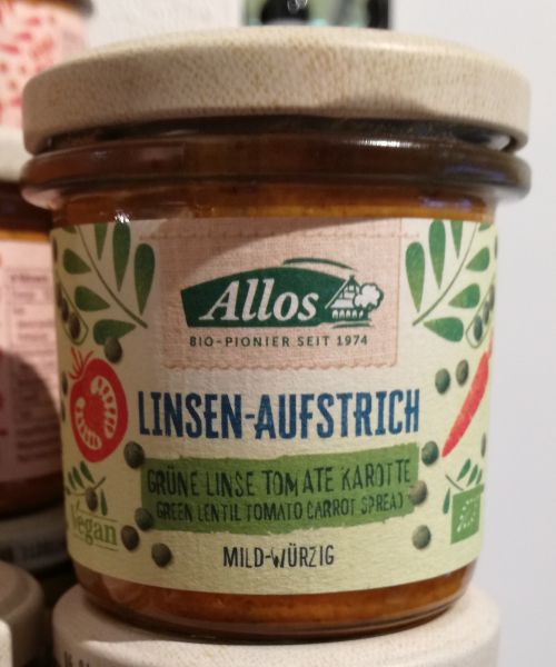 Linsen-Aufstrich, Grüne Linse, Tomaten, Karotte