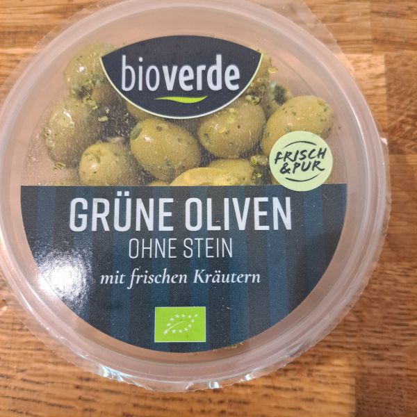 Oliven grün ohne Stein Bio Prepack