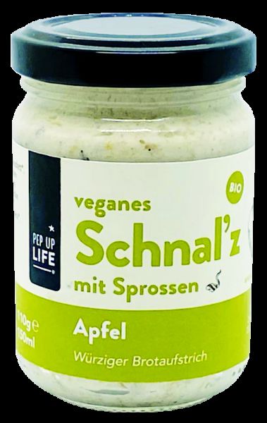 veganes Schnal'z mit Sprossen + Apfel, Bio