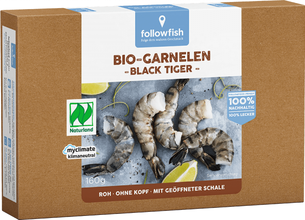 Garnelen "Black Tiger" Bio - TIEFGEKÜHLT