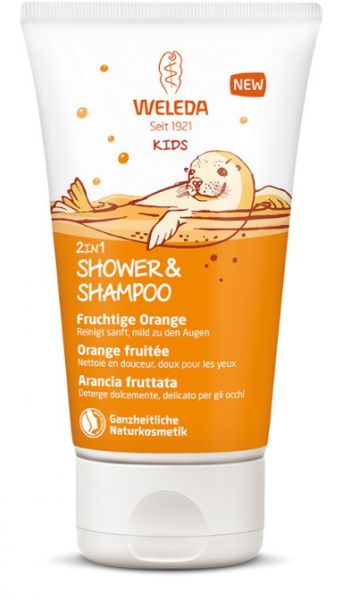 Kids 2in1 Shower & Shampoo Fruchtige Orange