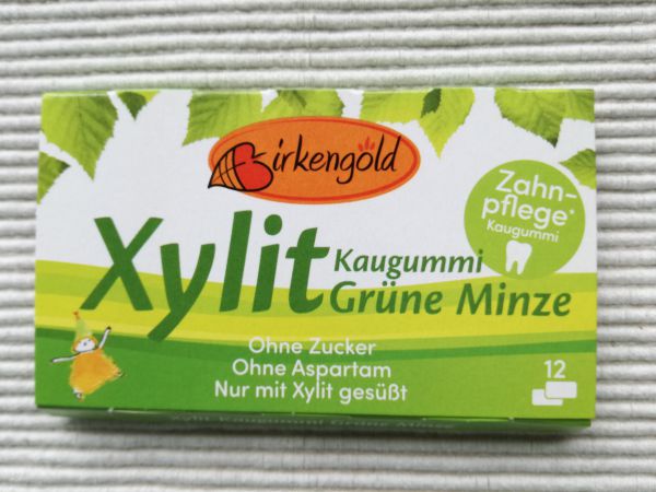 Birkengold Kaugummi Xyligum grüne Minze