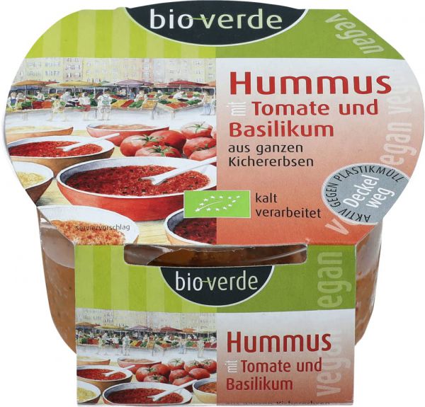 Hummus Tomate-Basilikum