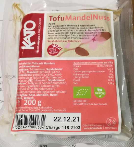 Tofu Mandel-Nuss Bio