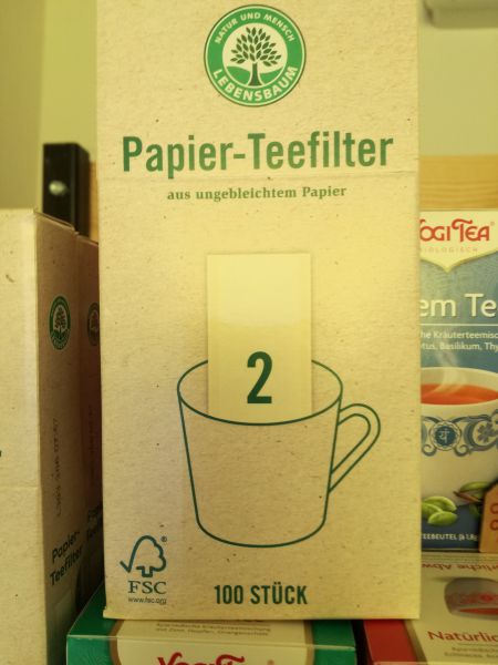 Papier-Teefilter, Größe 2