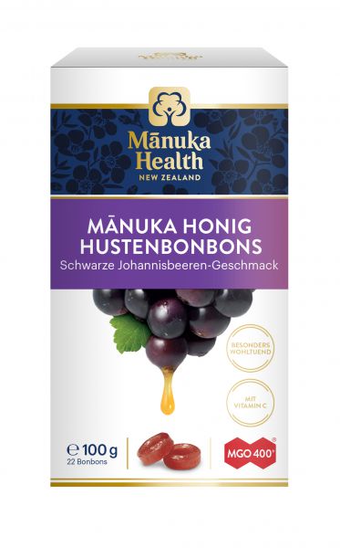 Manuka Honig-Hustenbonbons Schwarze Johannisbeer