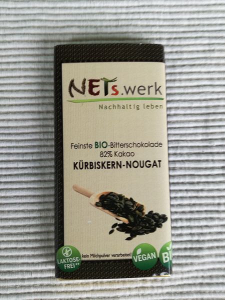 Bitterschokolade Kürbiskern - Nougat