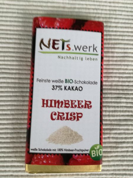 weiße Schokolade mit Himbeer Crisp
