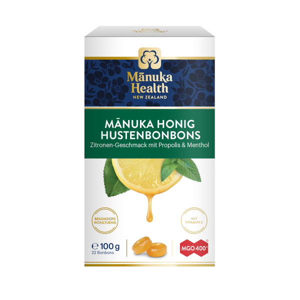 Manuka Honig-Hustenbonbons Zitrone-Propolis-Menthol