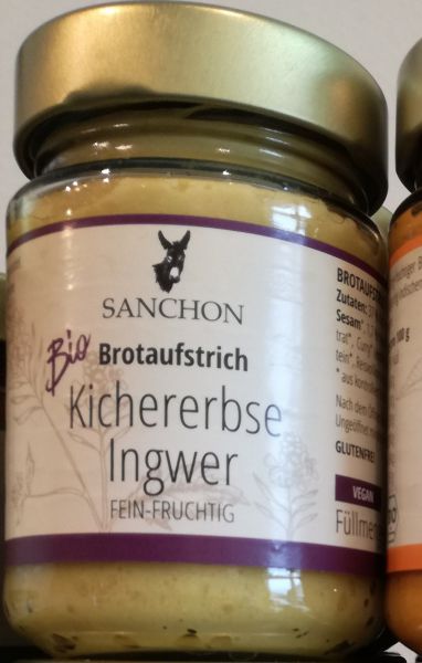 Brotaufstrich Kichererbse-Ingwer Bio