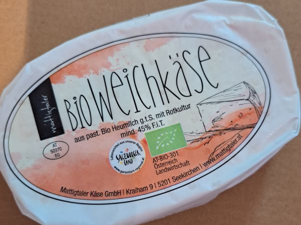 Weichkäsespezialität mit Rotschimmel Bio